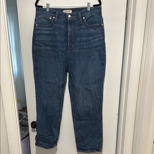 Madewell Curvy Perfect Vintage Straight Blue Denim Jeans